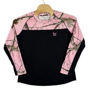 Bushmaster Pink Camo Long Sleeve Shirt Women's XL Realtree Hunting Outdoor